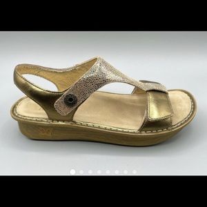 Alegria Ken 680 gold sandals.